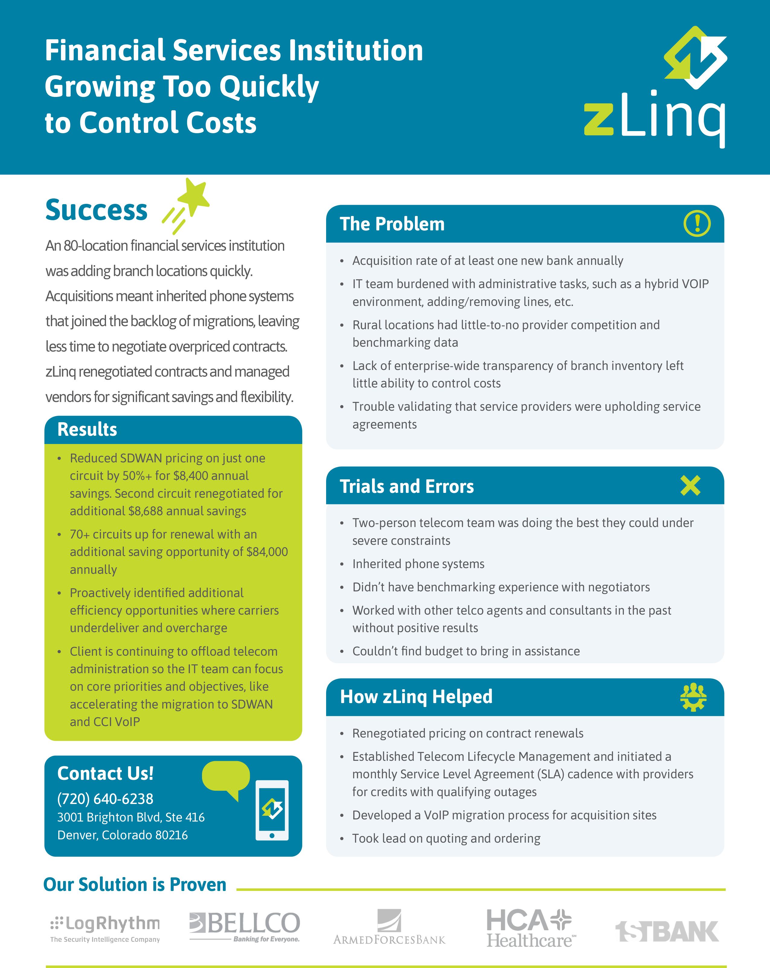 80-Location Financial Services Institution Case Study