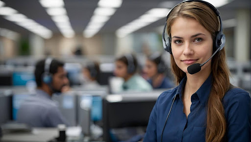 Woman with headphones